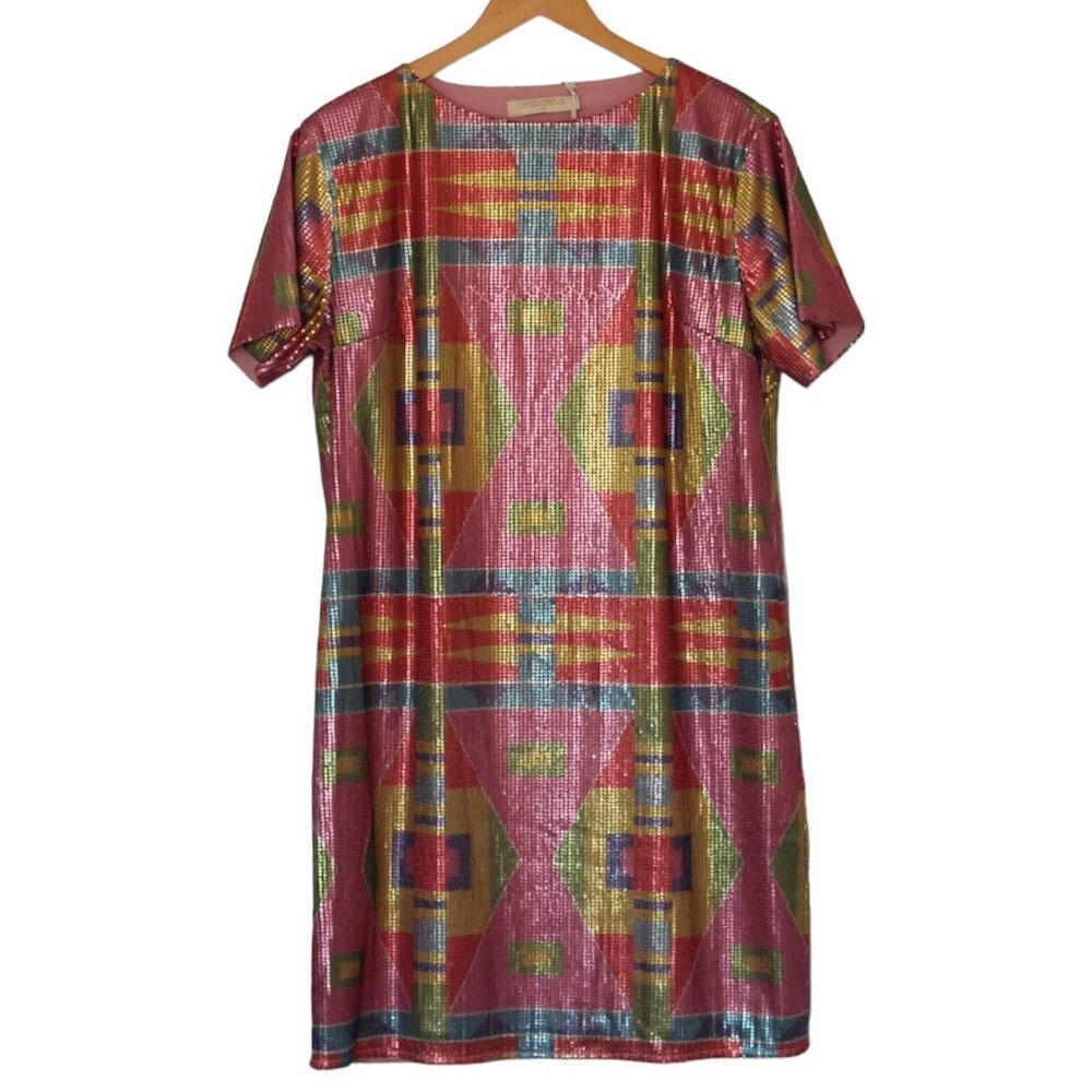 B.YELLOWTAIL Apsaalooke Sequin Shift Dress (XL)